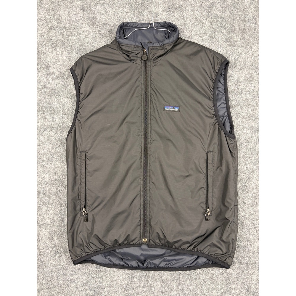 Patagonia Puffball Vest Mens Medium Gray Full Zip Insulated Puffer 84015F5
